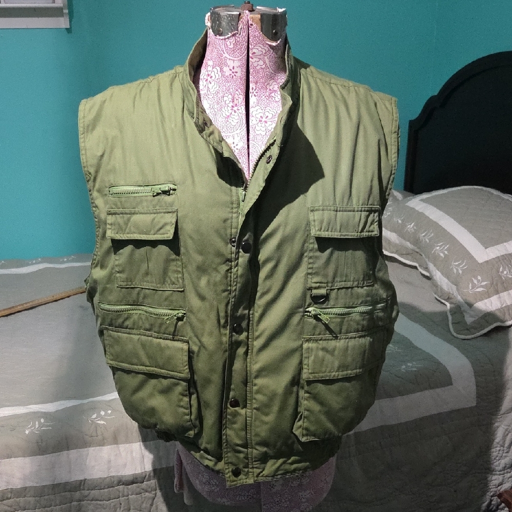 Men's Olive Utility Vest